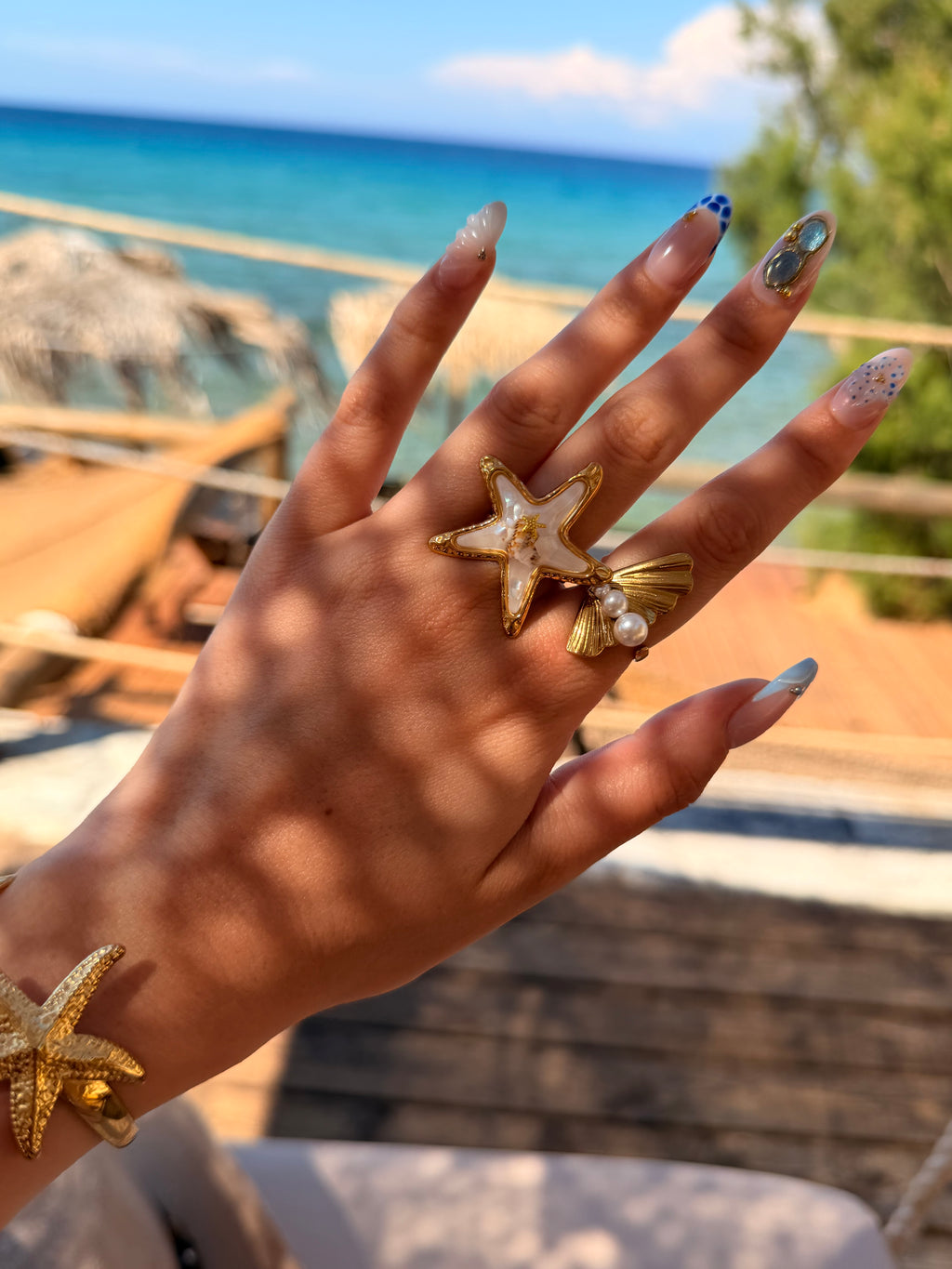 Bague Coquillage Perlé